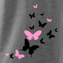 Motýli růžovo černí