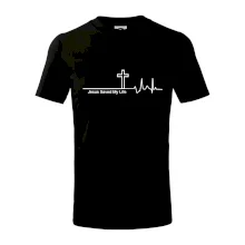 Jesus Saved My Life kříž ekg Jesus Saved My Life kříž ekg