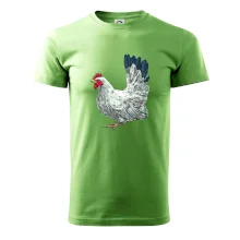 Slepice kreslená bílá