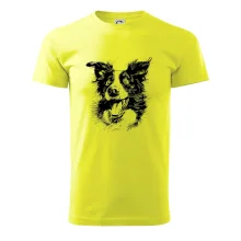 Černobílá karikatura Border kolie