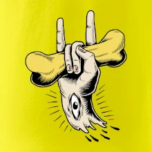 Rocková ruka kost a oko