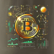 Bitcoin logo s grafy Bitcoin logo s grafy