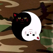 Kočky jin jang barevné