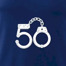 Narozeninové tričko pro policajta - pouta 50