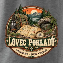 Lovec pokladů vintage horský odznak