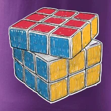 Rubikova kostka kreslená