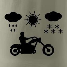 Motorkář za každého počasí - chopper