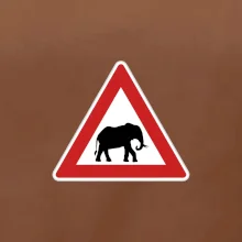 Dopravní značka - Pozor slon