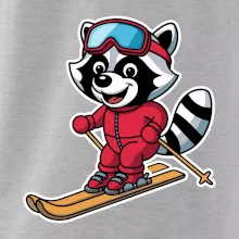 Mýval na lyžích - kreslený