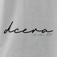 Psací nápis syn - dcera s ročníkem