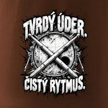 Tvrdý úder čistý rytmus - černobílé zkřížené paličky