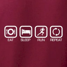 Eat sleep run repeat v řadě
