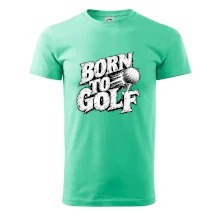 Born to golf černobílý drsný potisk