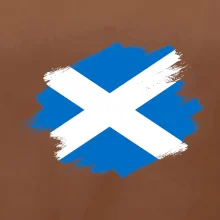 Skotská vlajka kreslená štetcem