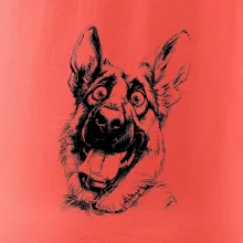 Černobílá karikatura Německý ovčák