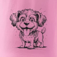 Lagotto romagnolo karikatura vypláznutý jazyk