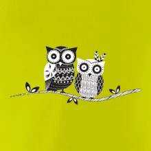 Dvě sovy abstraktní