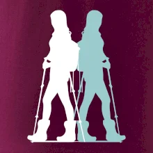 Nordic walking figury - žena