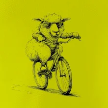 Ovce s brýlemi na kole