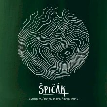 Špičák - vrstevnice v kruhu