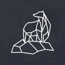 Geometrie lední medvěd na ledu