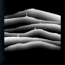 Stínované siluety Českých hor