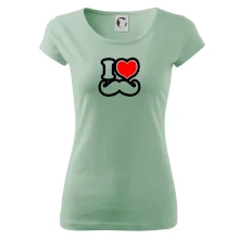 i love mustache - obrys