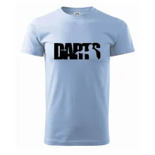 Darts - nápis se šipkařem