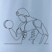 Fitness muž jedním tahem