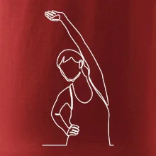 Protahující se žena jedním tahem