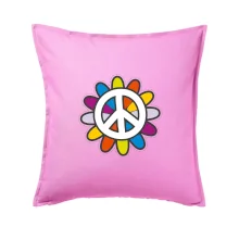 Peace symbol s kreslenou květinou