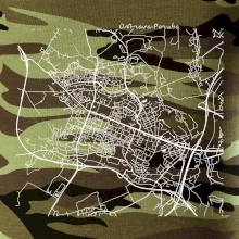 Mapy měst černobílé Ostrava Poruba