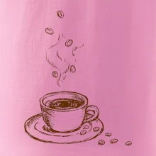 Hrnek plný čerstvé kávy