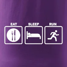 Eat sleep run čtverce