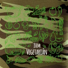 Jsem vegetarián - zelenina ve čtverci