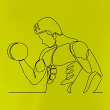 Fitness muž jedním tahem