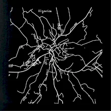 Černobílá mapa Vizovice