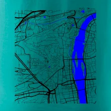 Praha Malá Strana - Mapa s vodními toky