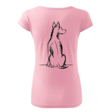 Pes kreslený zezadu