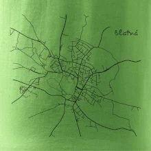 Černobílá mapa Blatná