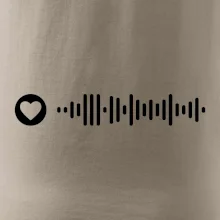 Zamilovaný Spotify kód na prsu