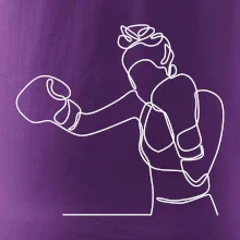 Žena boxerka jedním tahem