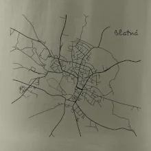 Černobílá mapa Blatná