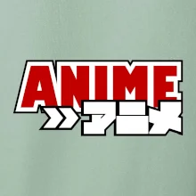 Anime nápis červený
