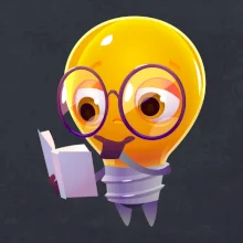 Žárovka přemýšlí nad knihou