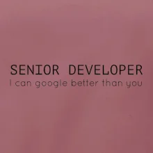 Senior developer google better than you