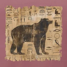 Egyptské hieroglyfy medvěd