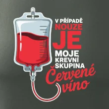 V případě nouze je moje krevní skupina červené víno
