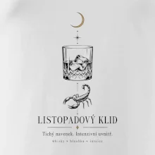 Listopadový klid whisky a štír linková kresba