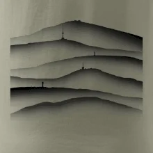 Stínované siluety Českých hor